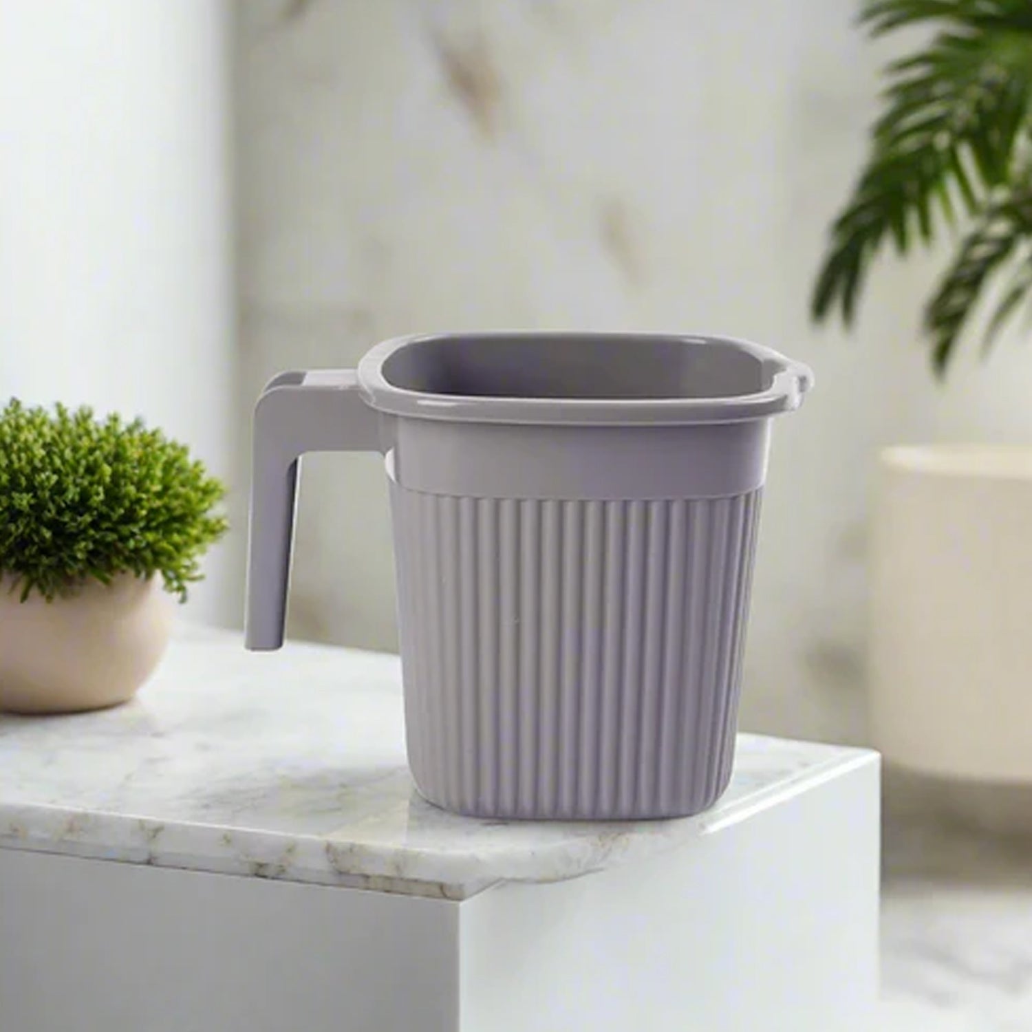 Plastic Square Bath Water Mug (4 Pc / 1000 ML / Mix Color) Plastic Square Bath Water Mug (4 Pc / 1000 ML / Mix Color)